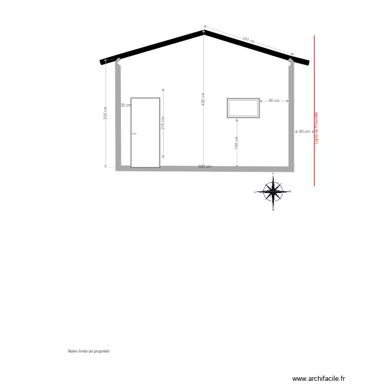 Fa&ccedil;ade SUD. Plan de 