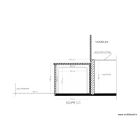 Plan de coupe sud-est / Existant