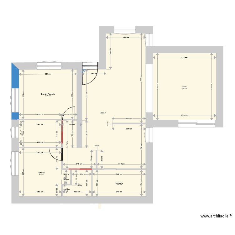 Maison RDC final. Plan de 0 pièce et 0 m2