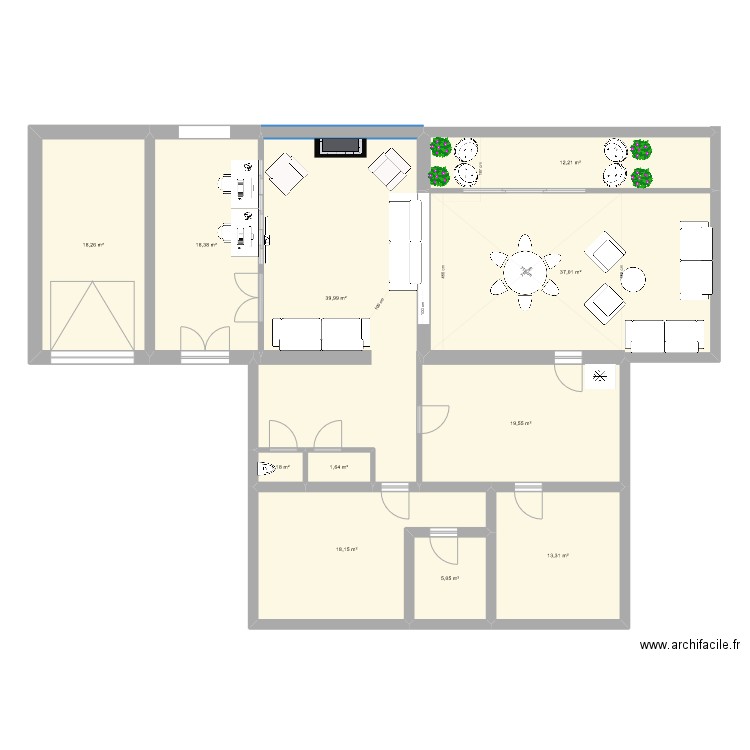 Marcy New veranda vie quater. Plan de 0 pièce et 0 m2