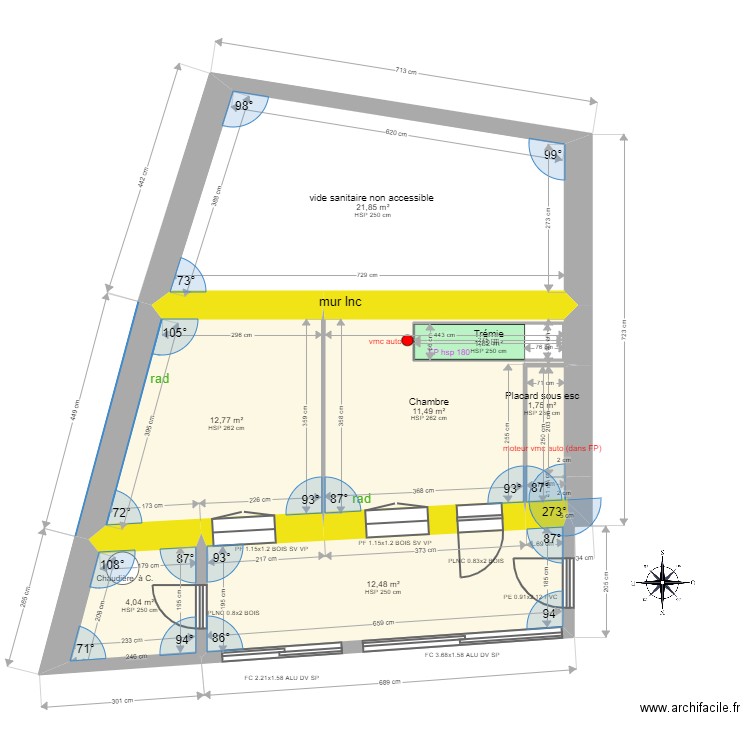 BEZINIAN/LACHIEZE AURÉLIE/JÉRÔME HEXAOM . Plan de 14 pièces et 166 m2