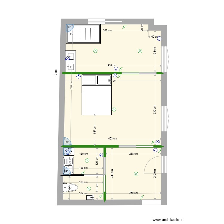 chauvot nouvelle cloison chambre plan electrique 2. Plan de 0 pièce et 0 m2