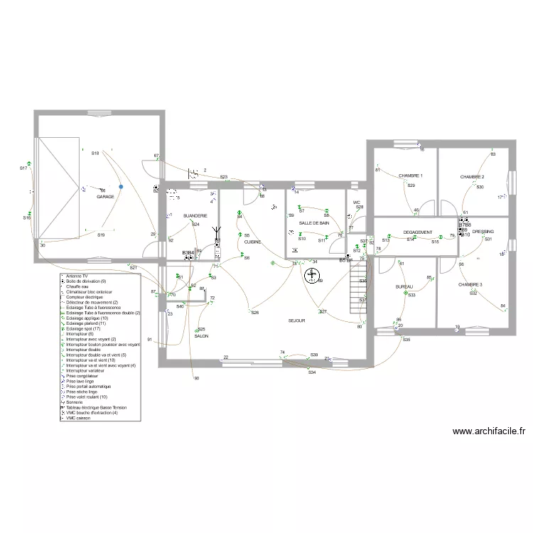ELOPHE S&eacute;bastien ECLAIRAGE. Plan de 
