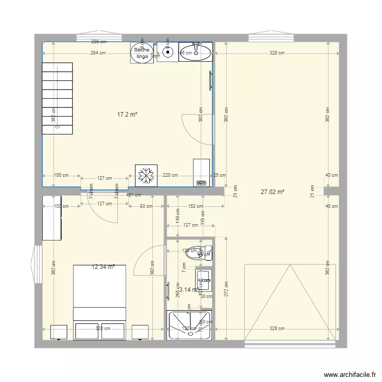 GARAGE maison beynes. Plan de 