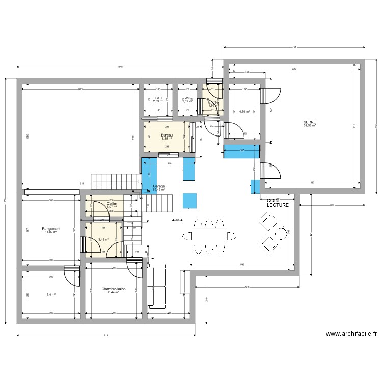 220209 pour Régis. Plan de 12 pièces et 166 m2