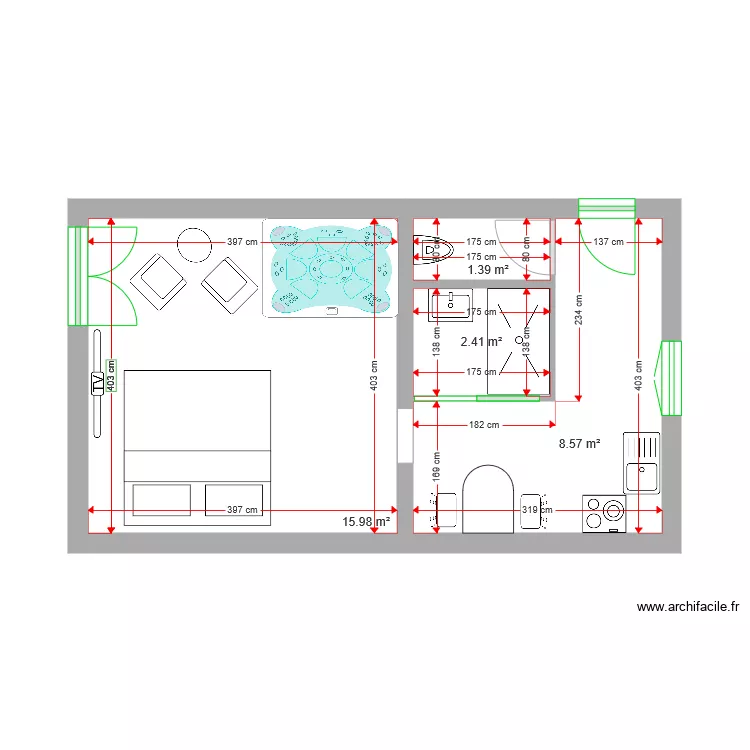 Studio Saints. Plan de 