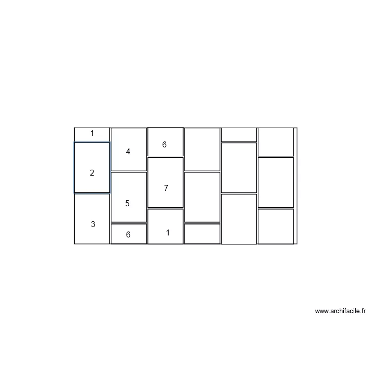 calepinage Sauna. Plan de calepinage Sauna. Plan de