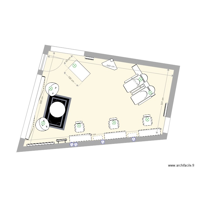 salon athenea. Plan de 0 pièce et 0 m2