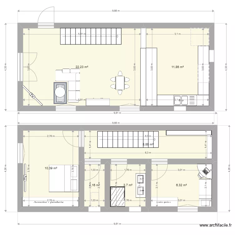 Plan RDC ETAGE. Plan de 