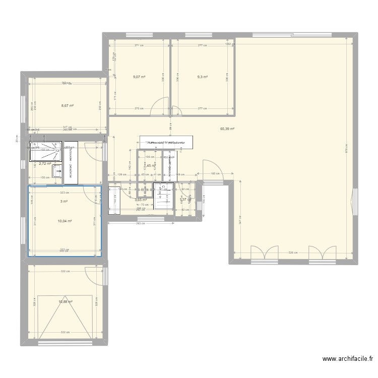 maison teyran lion avec garage. Plan de 12 pièces et 169 m2