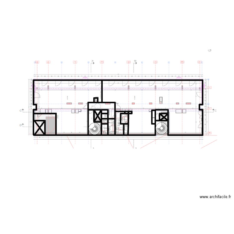 43449 croquis 1er. Plan de 26 pièces et 29 m2