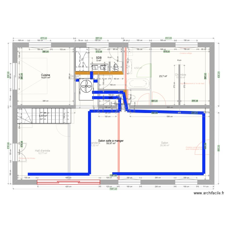 PLANS CLIM. Plan de 30 pièces et 445 m2