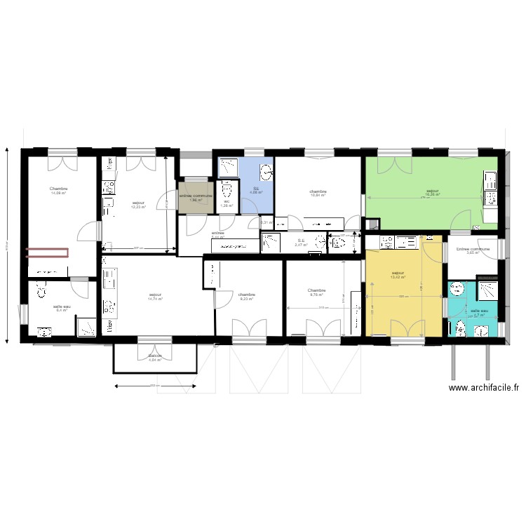 Beaumont. Plan de 34 pièces et 266 m2