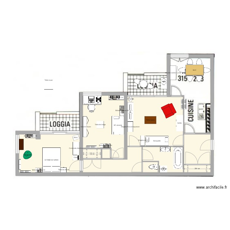 Appartement Maman 3 tours. Plan de 0 pièce et 0 m2