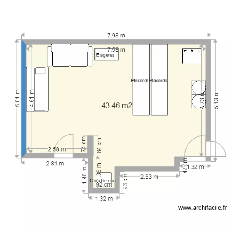 Sous sol V1. Plan de 
