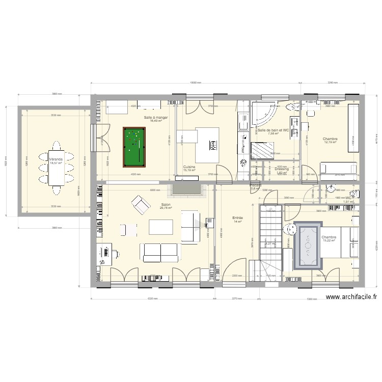 Maison. Plan de 0 pièce et 0 m2