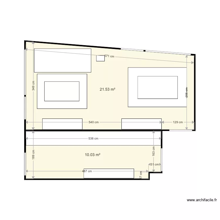 SALON COMEDOR COCINA PISO SANT JOSEP. Plan de 
