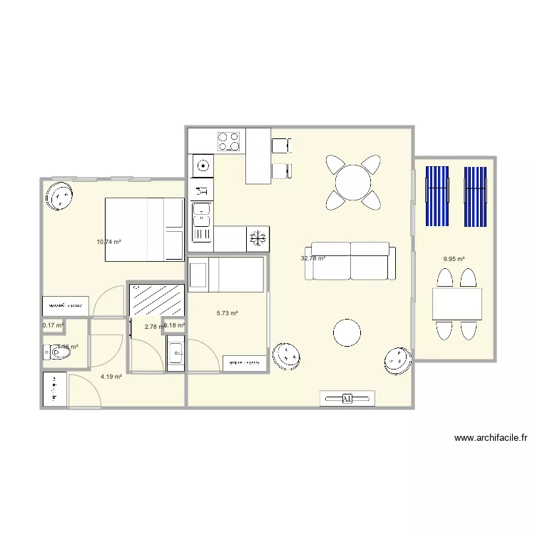 Santa Clara 2 cabine. Plan de 