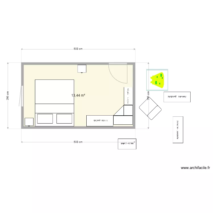 Grande Chambre etage 1. Plan de Grande Chambre etage 1. Plan de