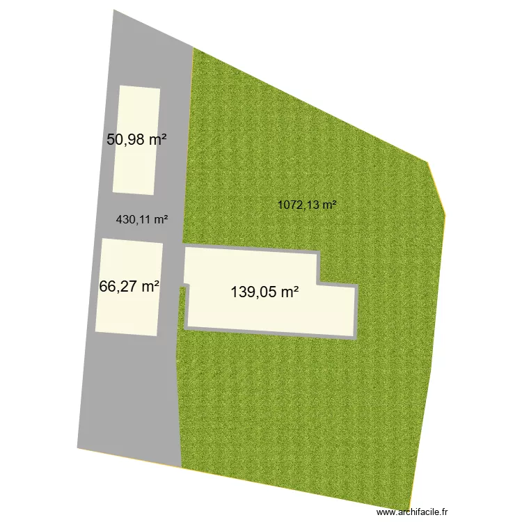 DECOUPE. Plan de 3  et 256 m²