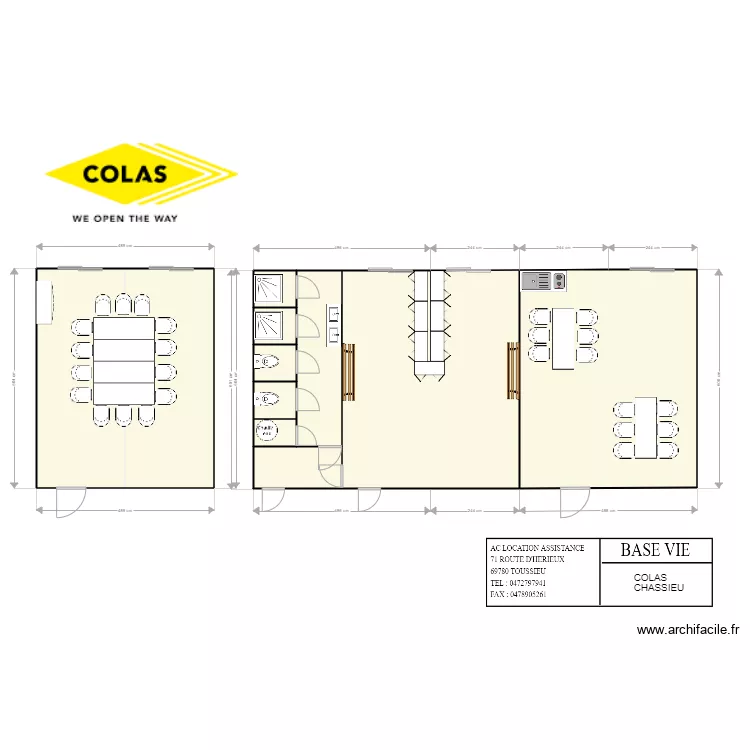 COLAS CHASSIEU. Plan de 