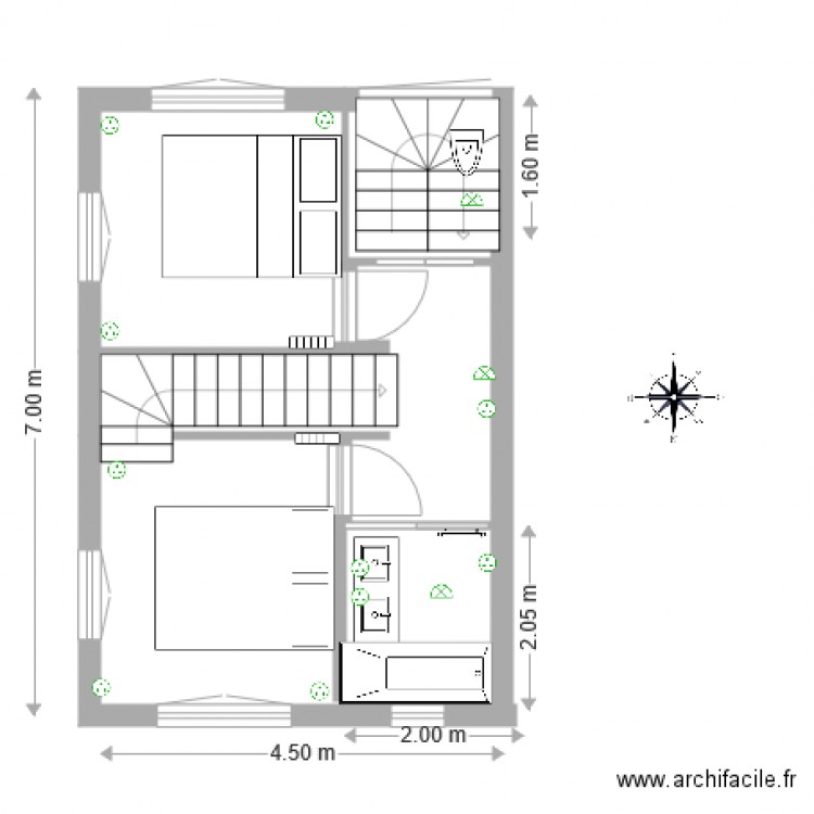 VB 2 Deuxième esc NS plus sud. Plan de 0 pièce et 0 m2