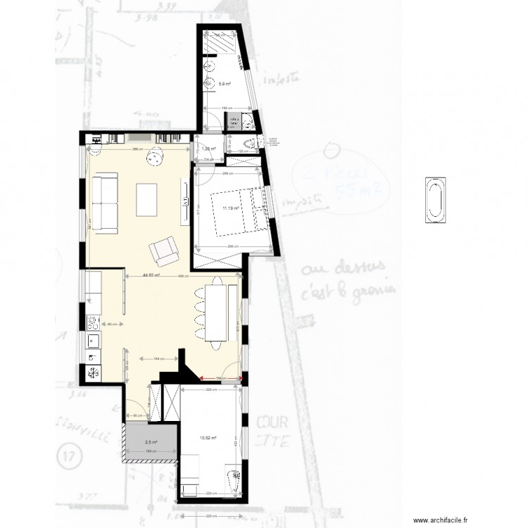 PROJET Froissart 1. Plan de 0 pièce et 0 m2