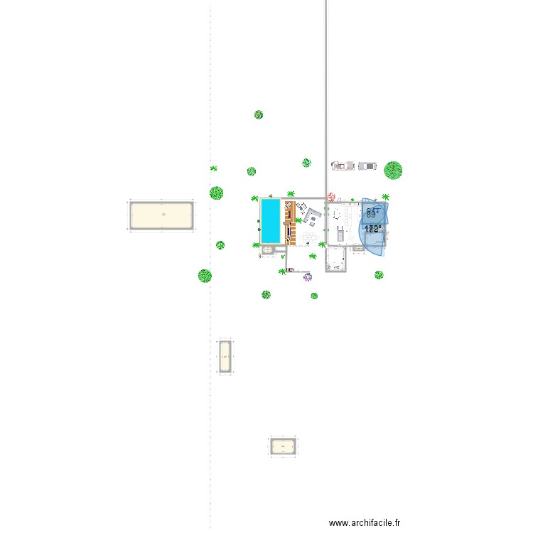 maison 2. Plan de 7 pièces et 131 m2