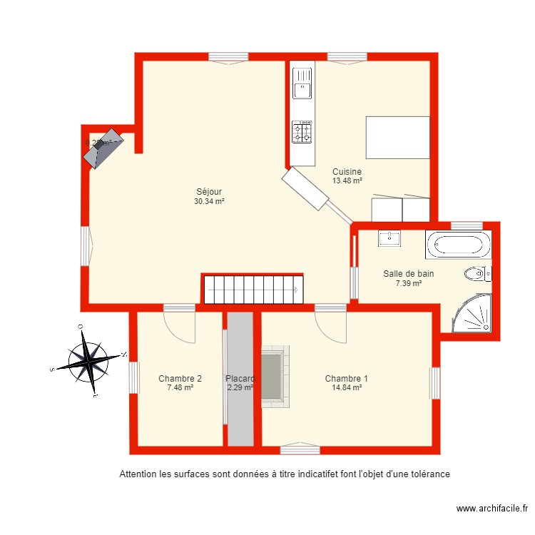 BI 3796 1er étage non côté. Plan de 0 pièce et 0 m2