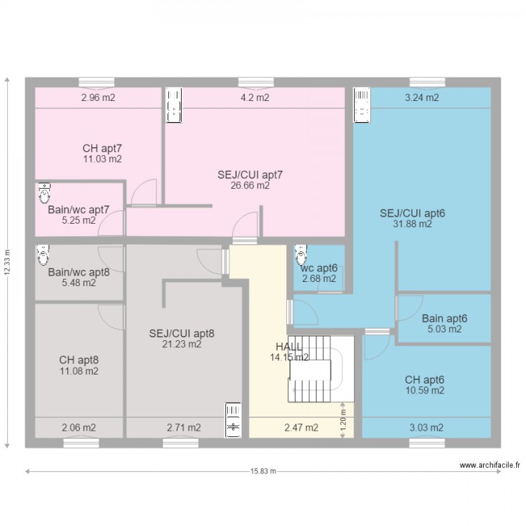 MENNECY3 Ep32 COMBLE NH. Plan de 0 pièce et 0 m2