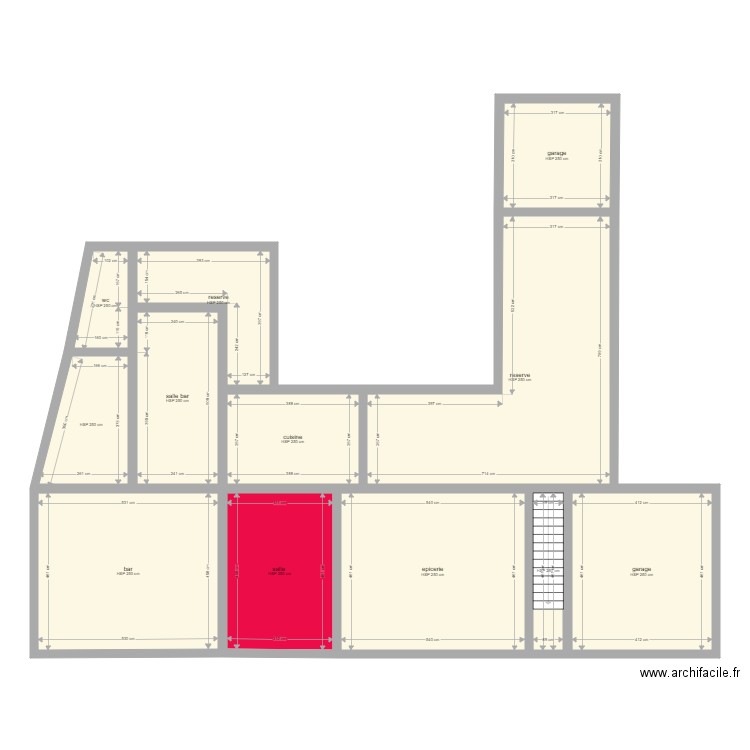 quiber rdc. Plan de 0 pièce et 0 m2