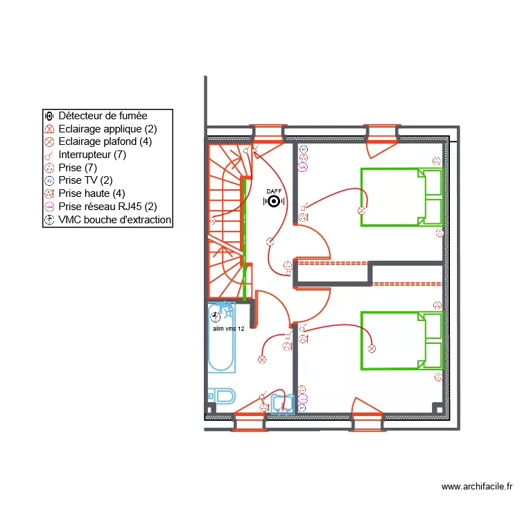 illettes LOT 37 logement  11 &eacute;tage. Plan de 
