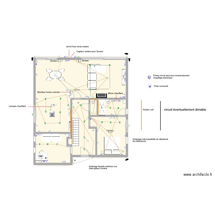 rez de chaussée. Plan de 0 pièce et 0 m2