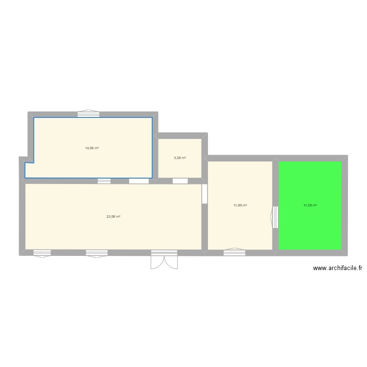 Djerba 2023 v3. Plan de 5 pièces et 66 m2