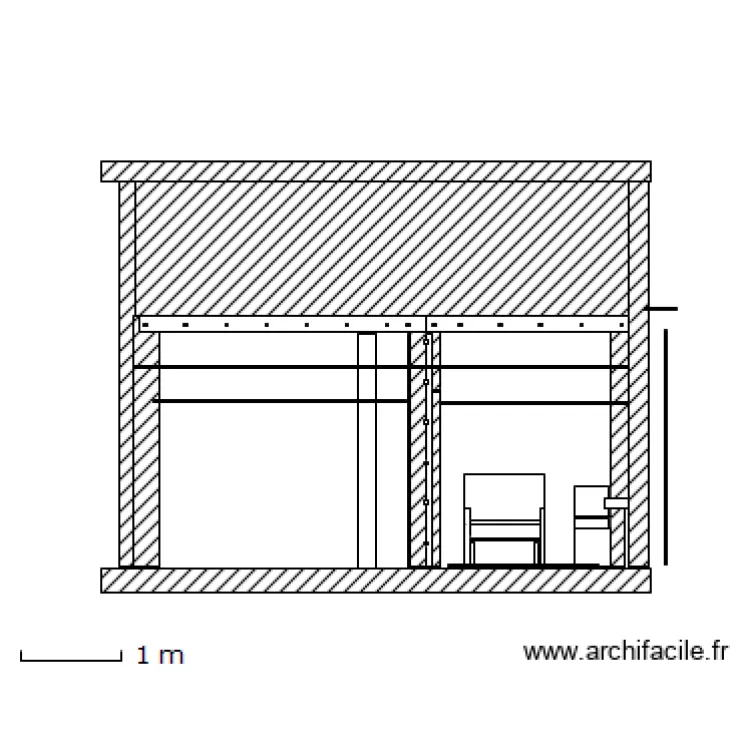 Local modifier cot&eacute; coupe. Plan de 
