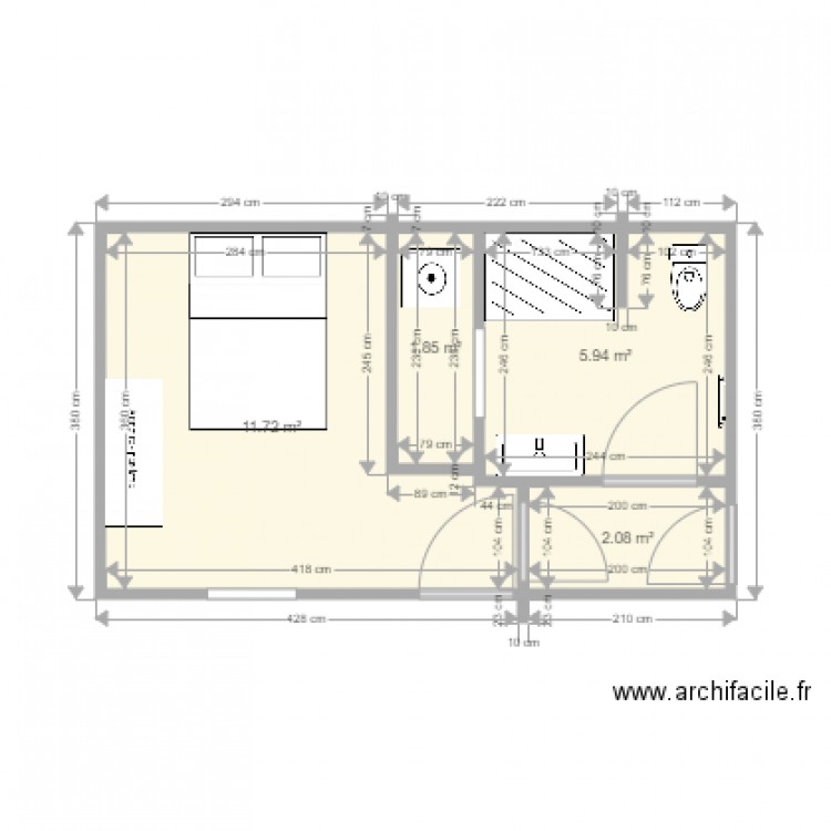 chambre manou3. Plan de 0 pièce et 0 m2