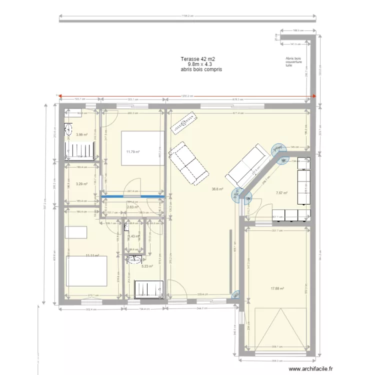 Maison Herbert Chauvigny plain pied. Plan de 