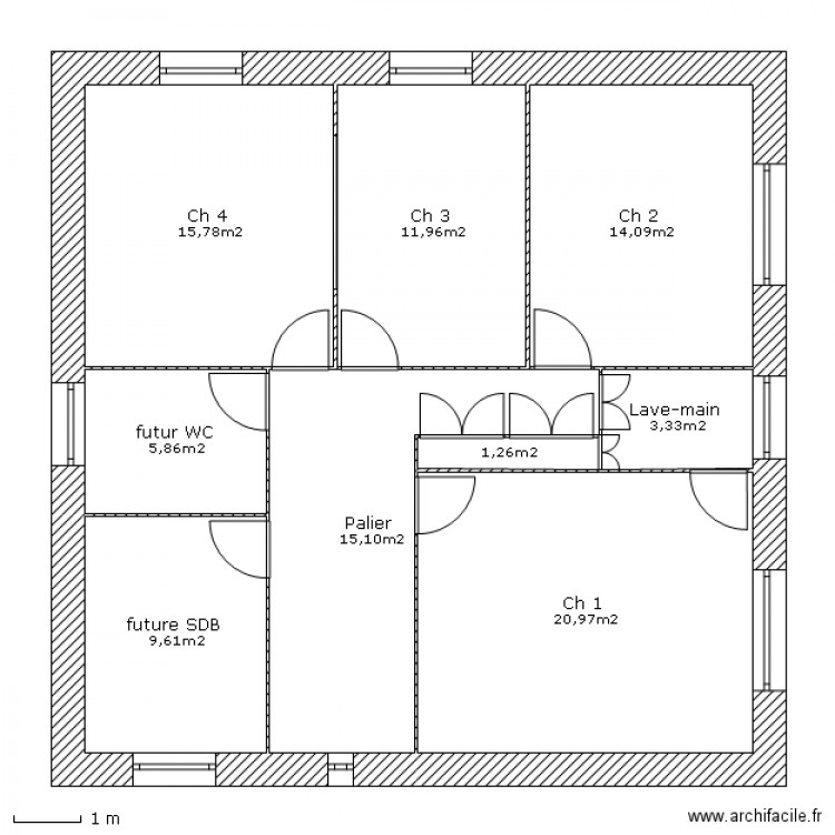 Le haut avec surfaces. Plan de 0 pièce et 0 m2