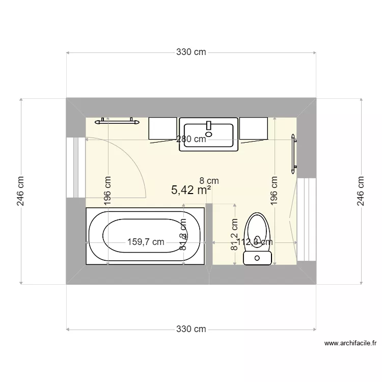 Marcenat salle de bain nouvelle. Plan de Marcenat salle de bain nouvelle. Plan de