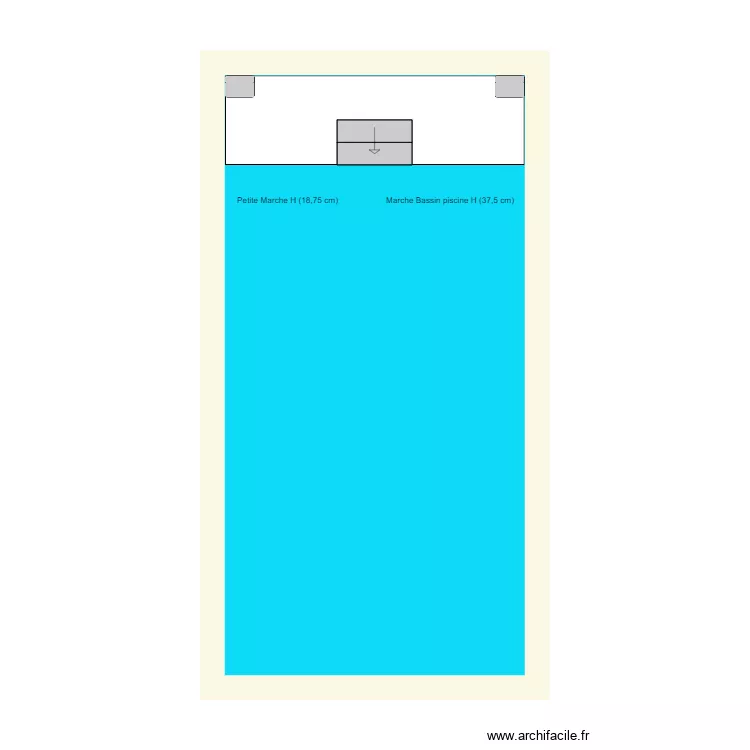 Piscine marche. Plan de 