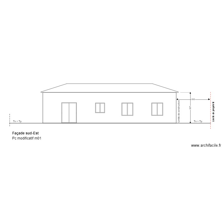 Facade sud Est m01. Plan de 0 pièce et 0 m2