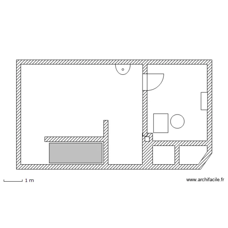 yheo sous sol. Plan de 