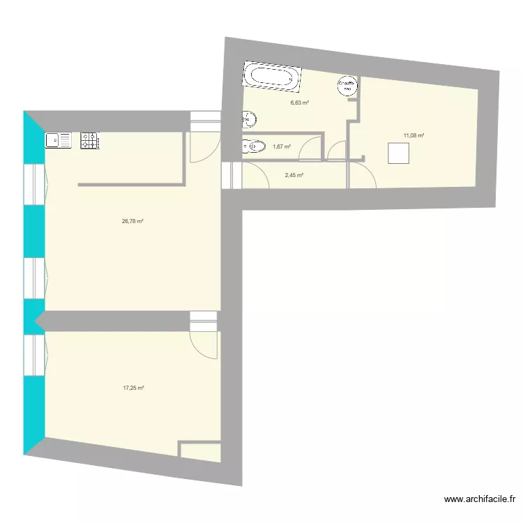 Appart jim1. Plan de 