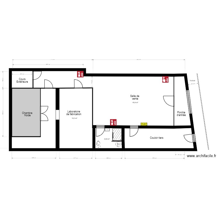 Le Bar a Pates  accès Accès pompier. Plan de 0 pièce et 0 m2