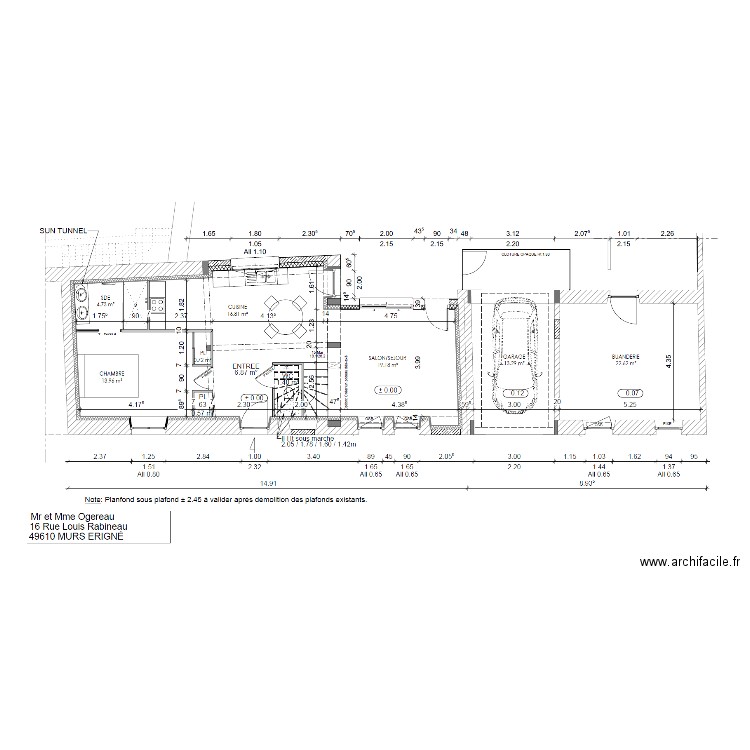 Plan électrique RDC Ogereau. Plan de 0 pièce et 0 m2