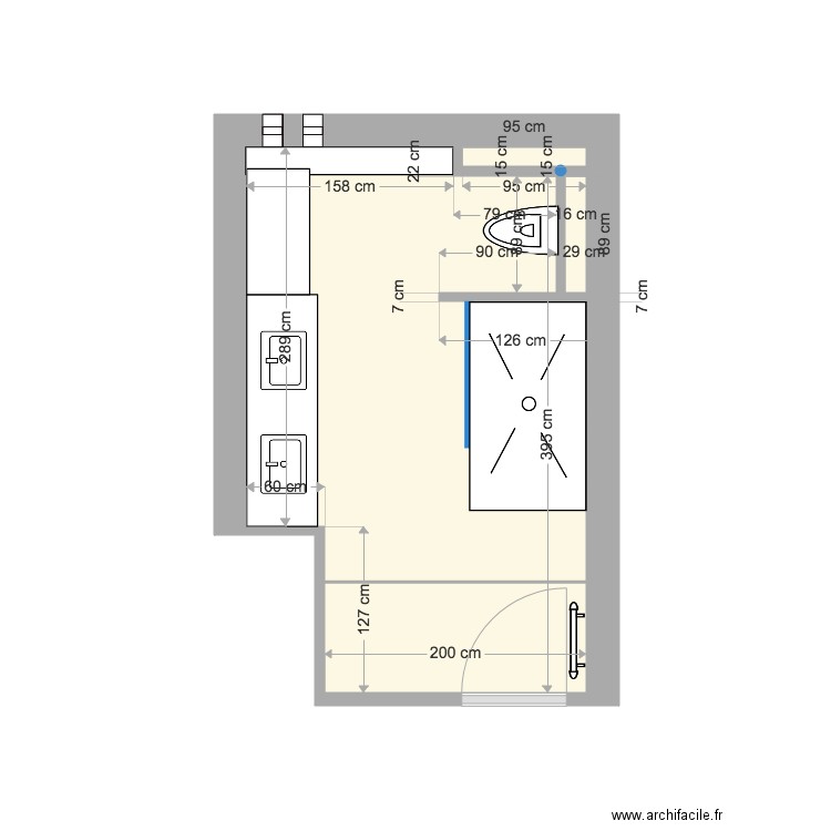 sdb beausoleil. Plan de 0 pièce et 0 m2