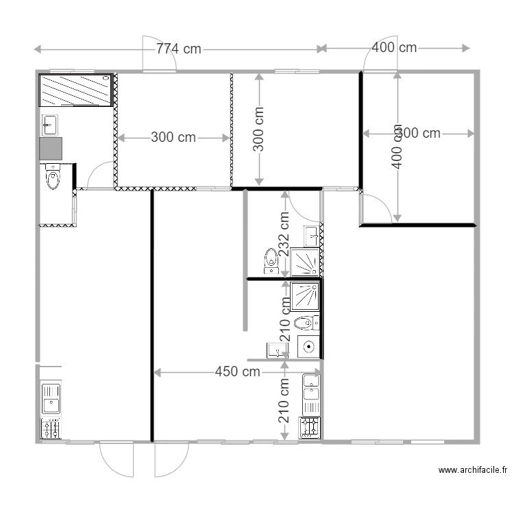 plan 3 mares3. Plan de 7 pièces et 91 m2