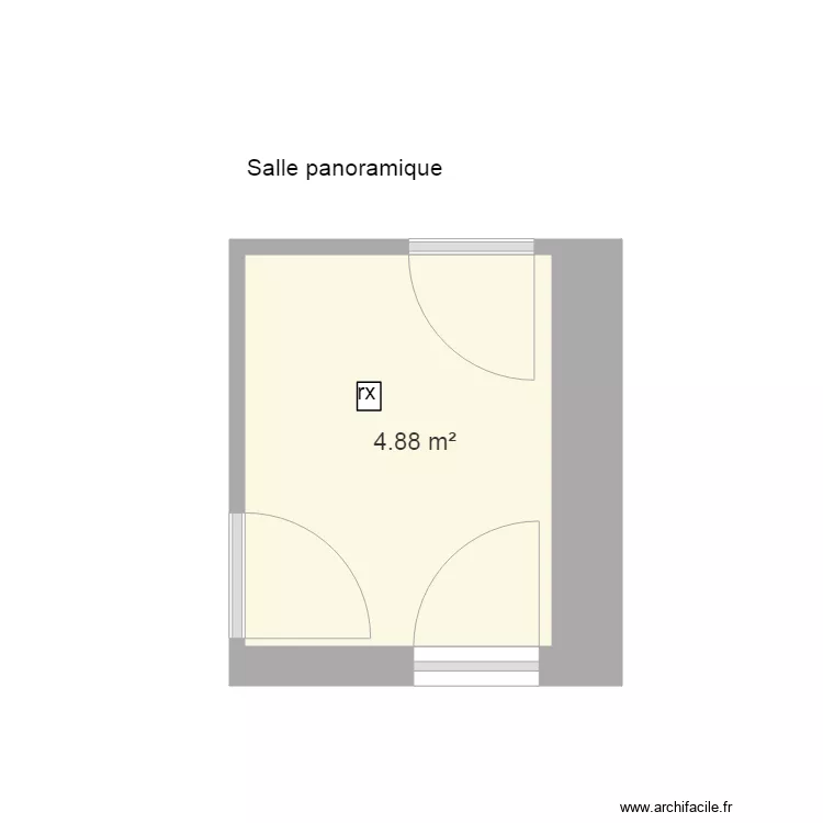 salle panoramique. Plan de 
