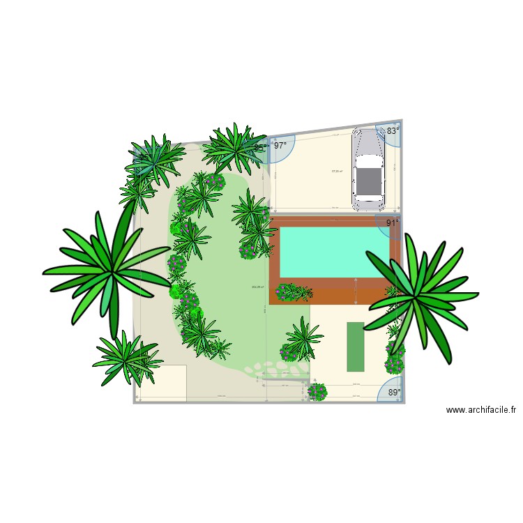 Extérieurs v2. Plan de 0 pièce et 0 m2