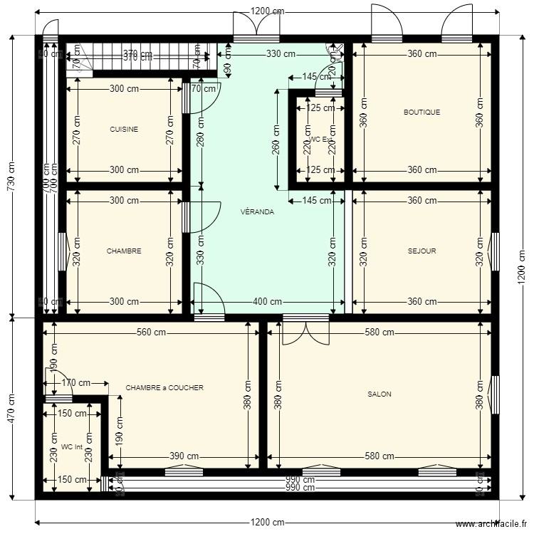 T12x12 Client 41508241. Plan de 12 pièces et 121 m2